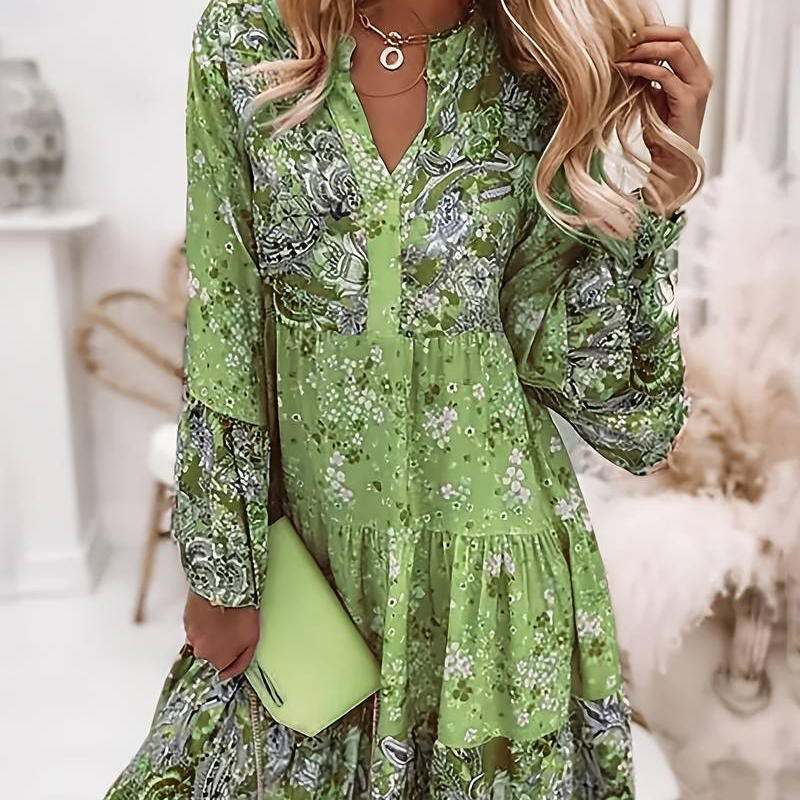 Elżbieta - Sukienka boho z nadrukiem - widok 3
