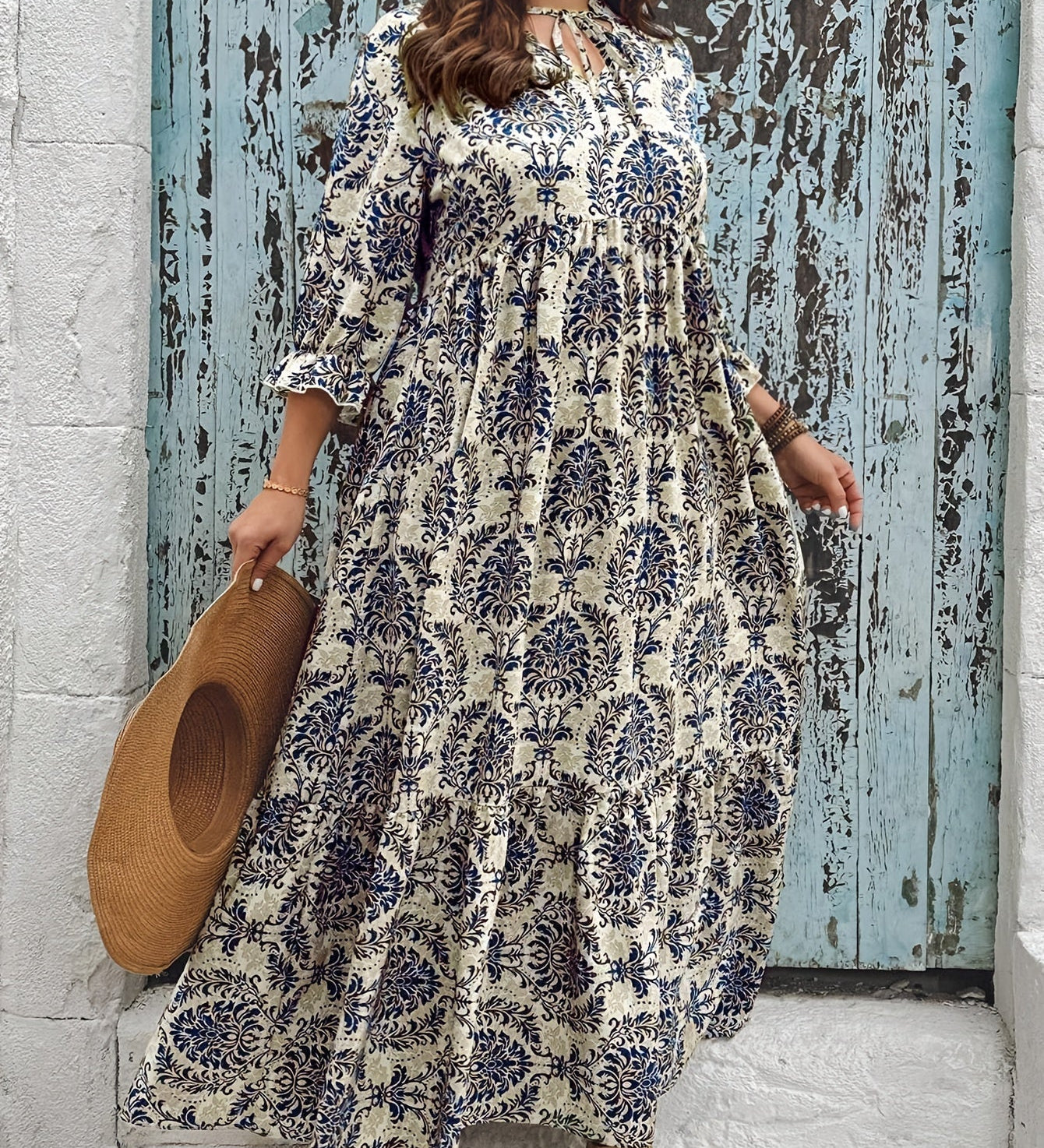 Molly - Sukienka boho w mozaikę - widok 2