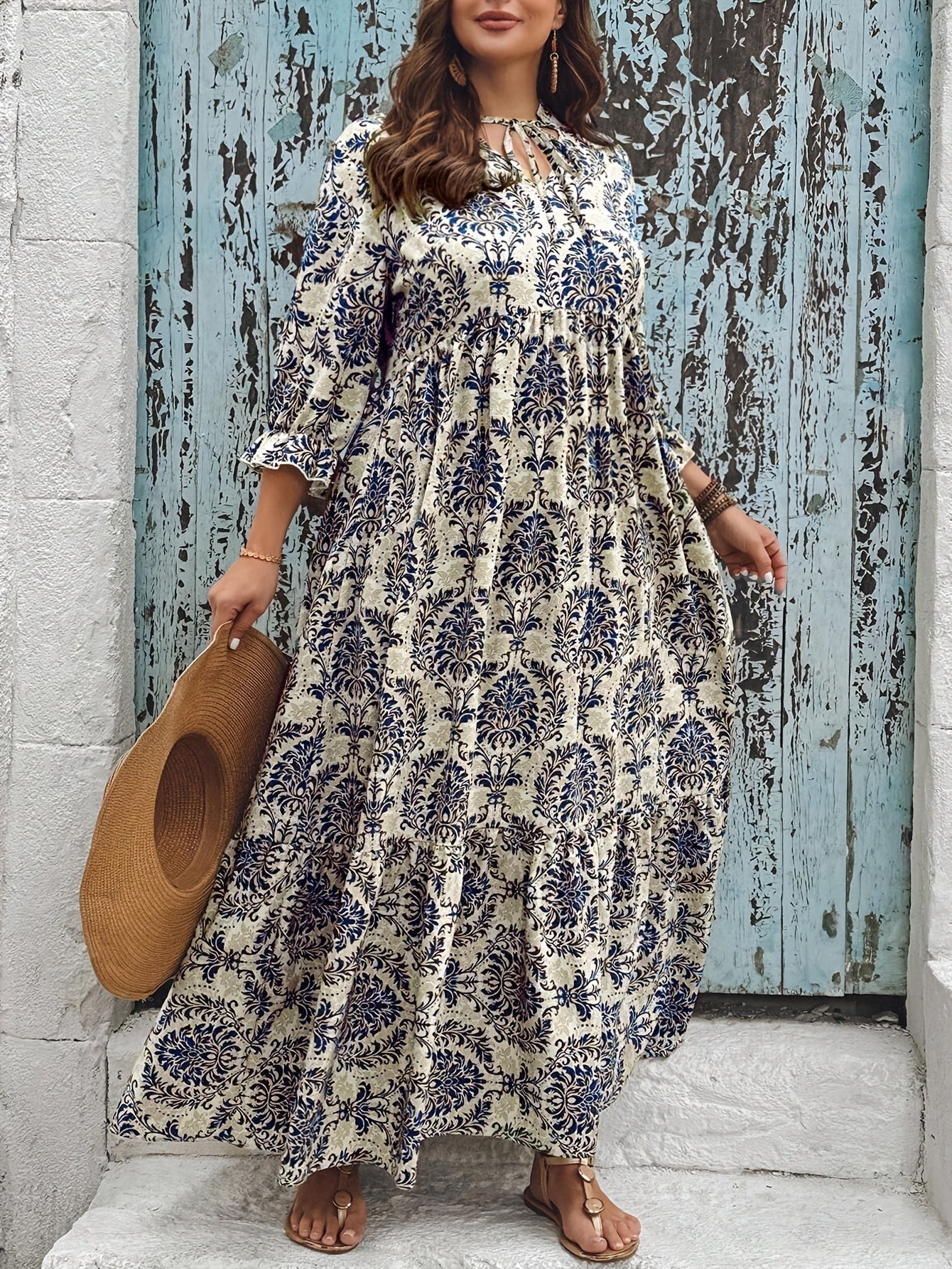 Molly - Sukienka boho w mozaikę - widok 2
