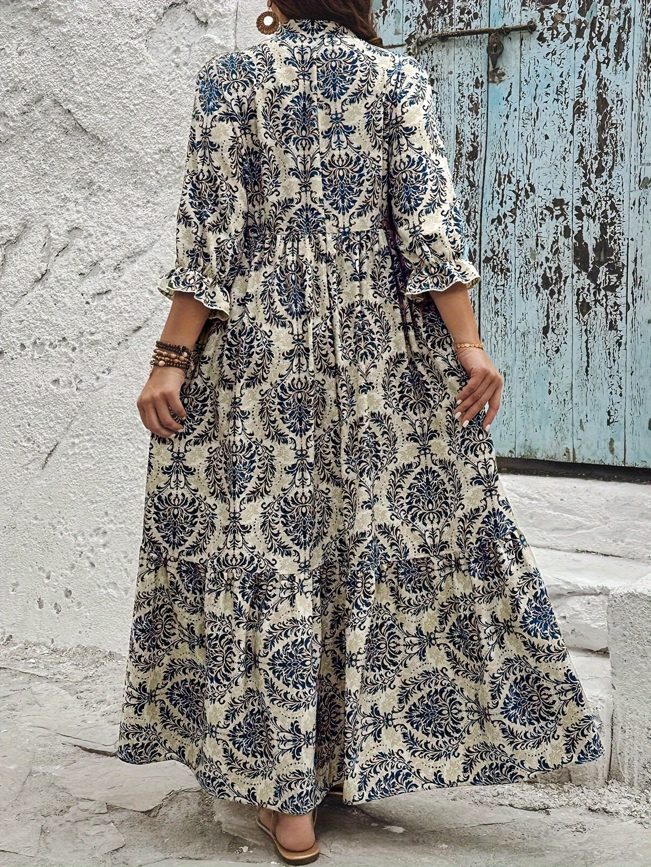 Molly - Sukienka boho w mozaikę - widok 6