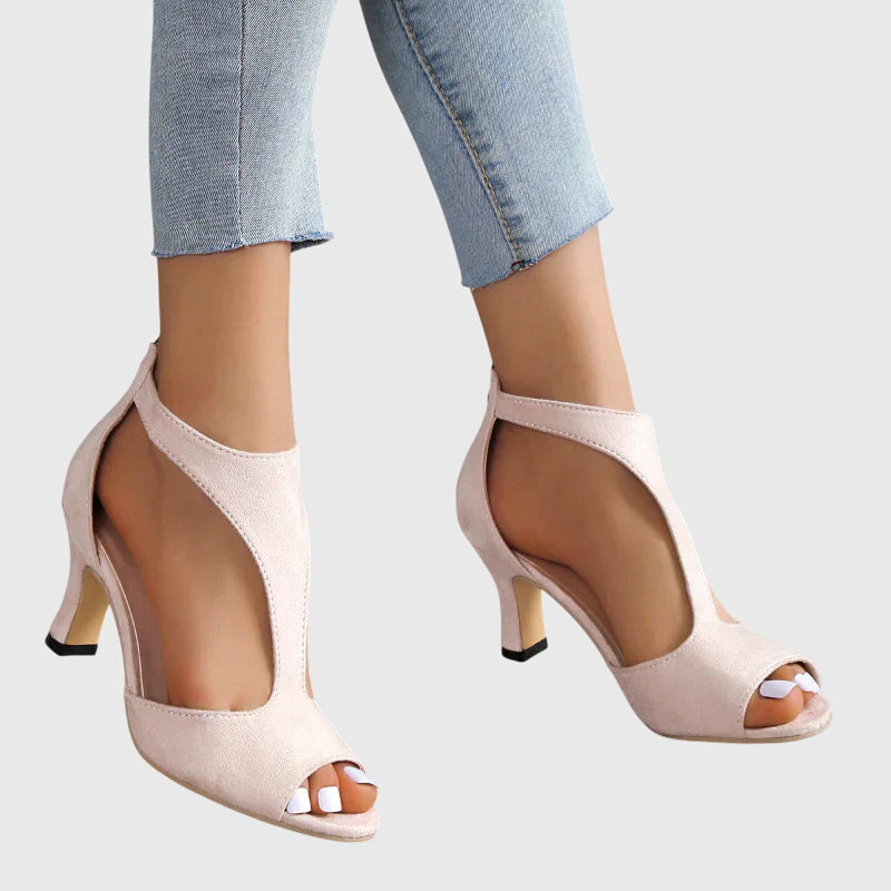 Delfina™ | Ortopedyczne buty na obcasie, różowe - widok 2