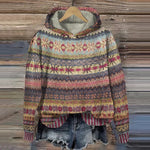 Gaby | Bluza retro w etniczne wzory - widok 2
