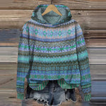 Gaby | Bluza retro w etniczne wzory - widok 4