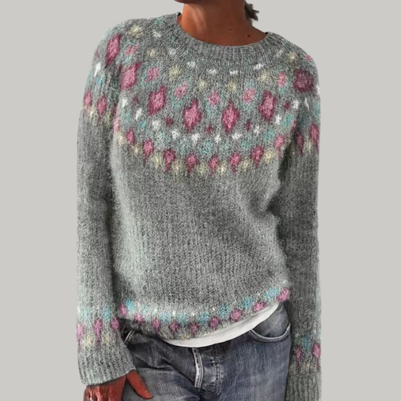 Candace | Wzorzysty dzianinowy sweter | Iwona Warszawa