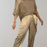 Finley - Jedwabisty komplet domowy w stylu cargo - widok 3