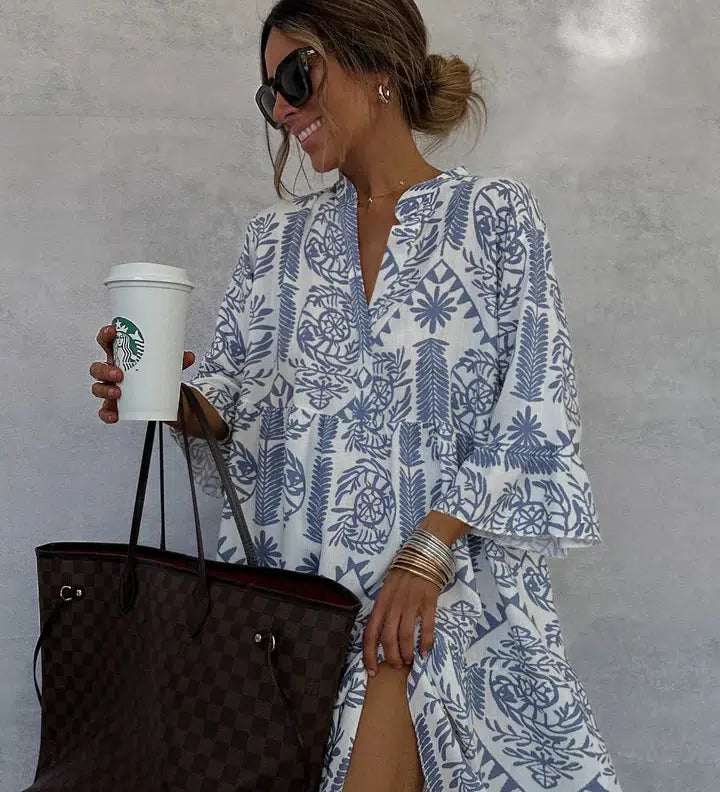 Fiorelia - Tunikowa sukienka boho casual - widok 2