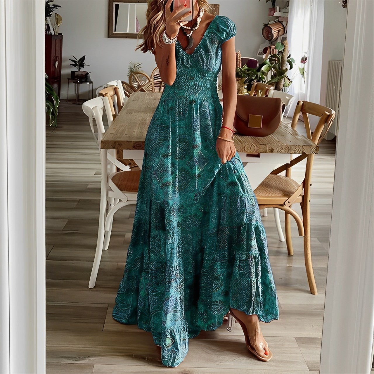 Kaida - Elegancka sukienka boho - widok 4