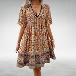 Quinley - Rozkloszowana sukienka boho - widok 4