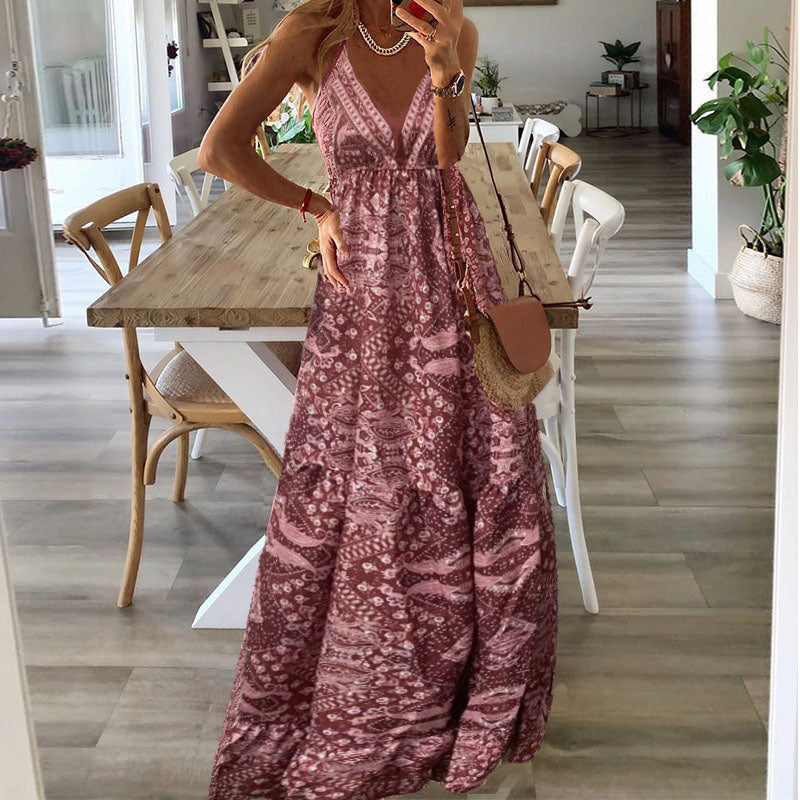 Gweneth - Sukienka boho bez rękawów - widok 3