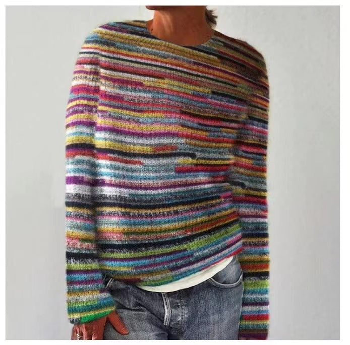 Carola | Wzorzysty sweter casual | Iwona Warszawa