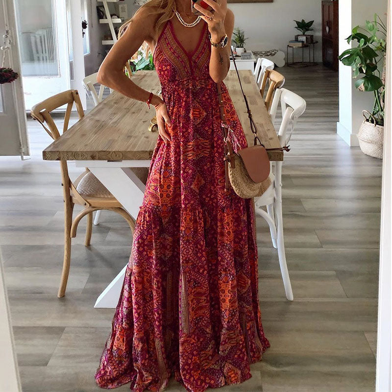 Gweneth - Sukienka boho bez rękawów - widok 5
