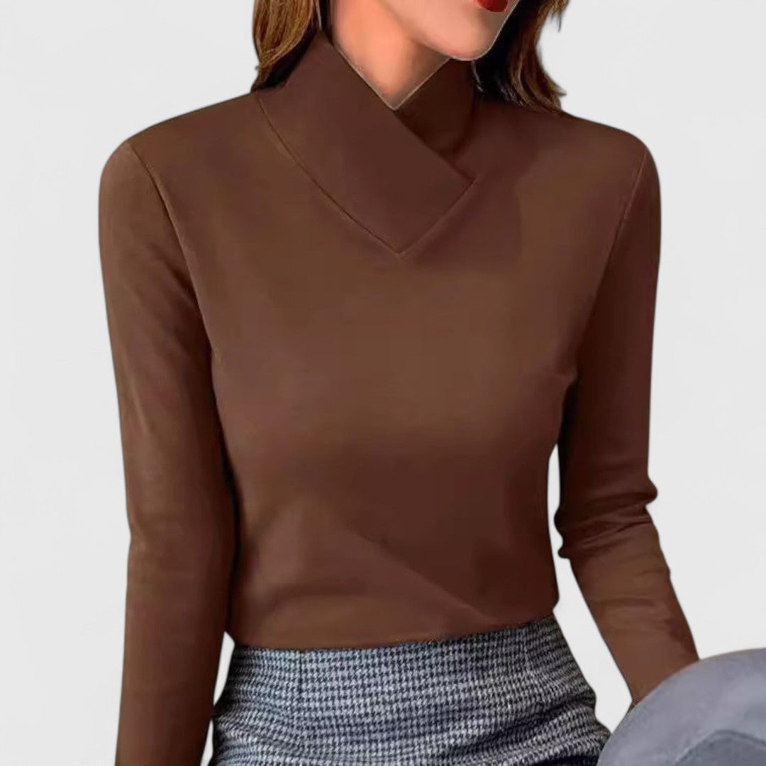 Clair | Elegancki sweter ze stójką - widok 3