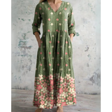Eleanor | Sukienka maxi w kwiaty w stylu vintage - widok 2