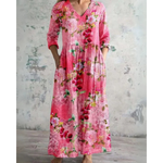 Eleanor | Sukienka maxi w kwiaty w stylu vintage - widok 6