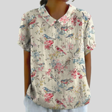 Top w kwiaty, elegancki komfort S | Iwona Warszawa