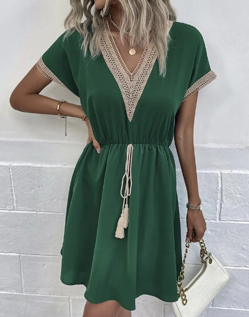 Sabrina - Elegancka sukienka boho - widok 4