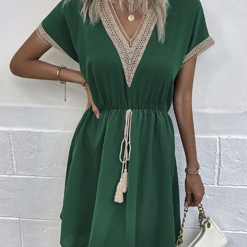 Sabrina - Elegancka sukienka boho - widok 4