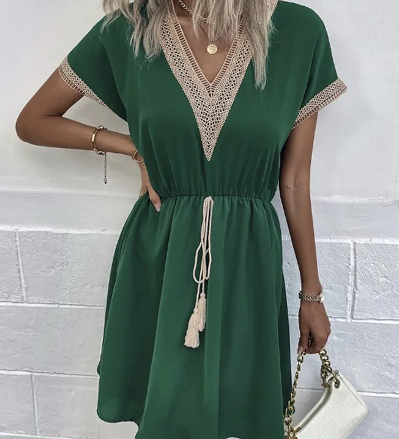 Sabrina - Elegancka sukienka boho - widok 4