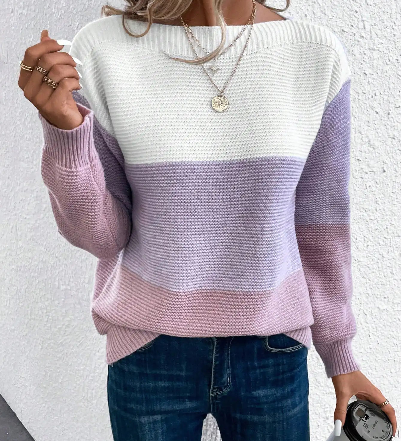 Grace | Przytulny sweter ombre - widok 3