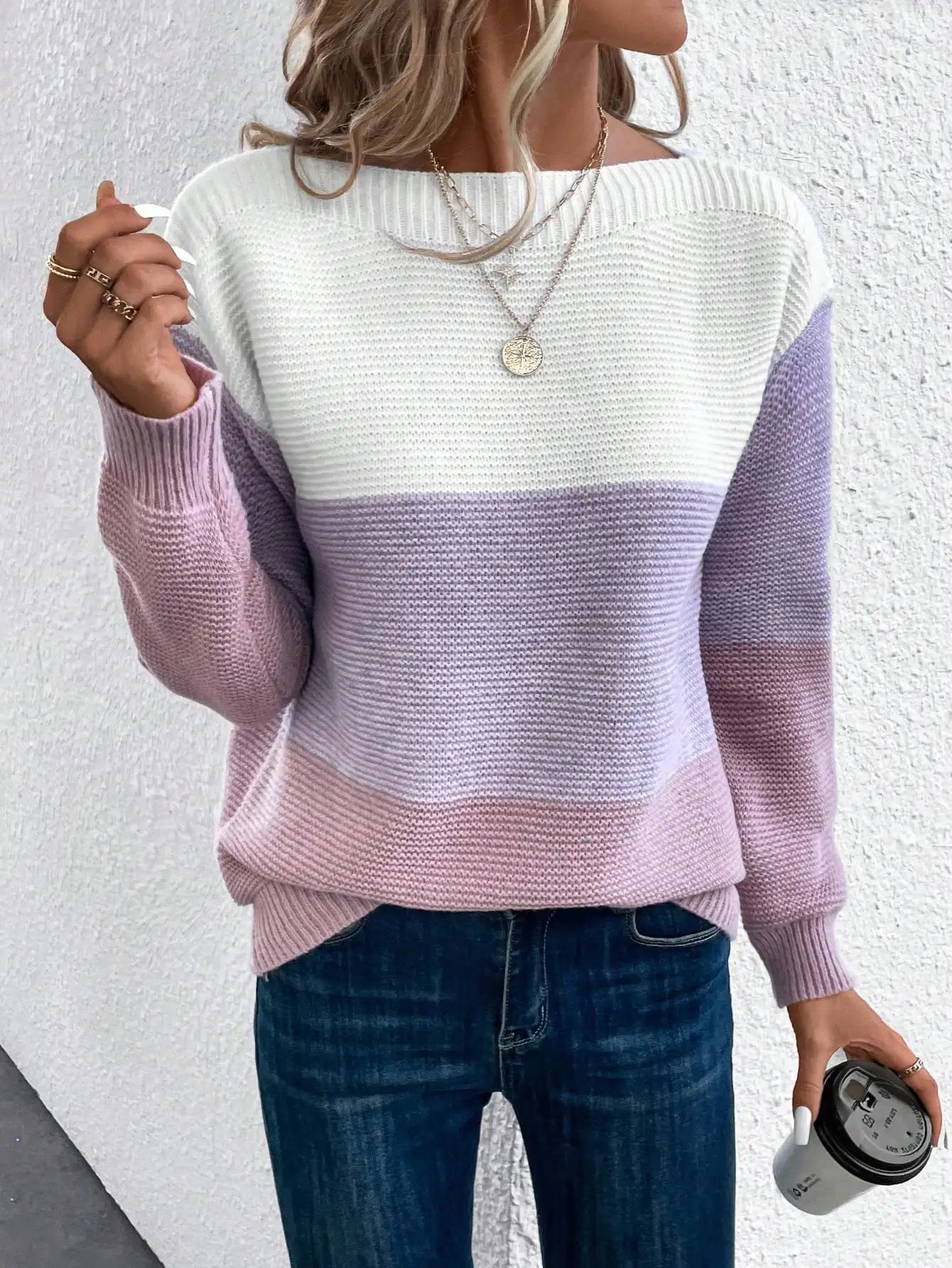 Grace | Przytulny sweter ombre - widok 3