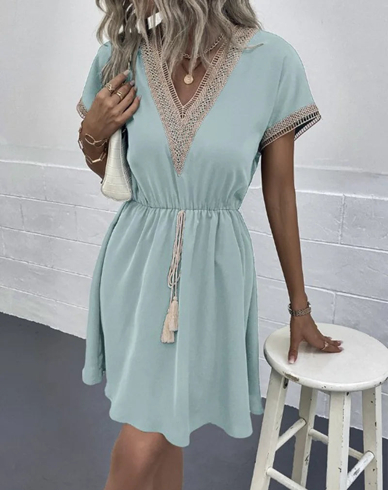 Sabrina - Elegancka sukienka boho - widok 2