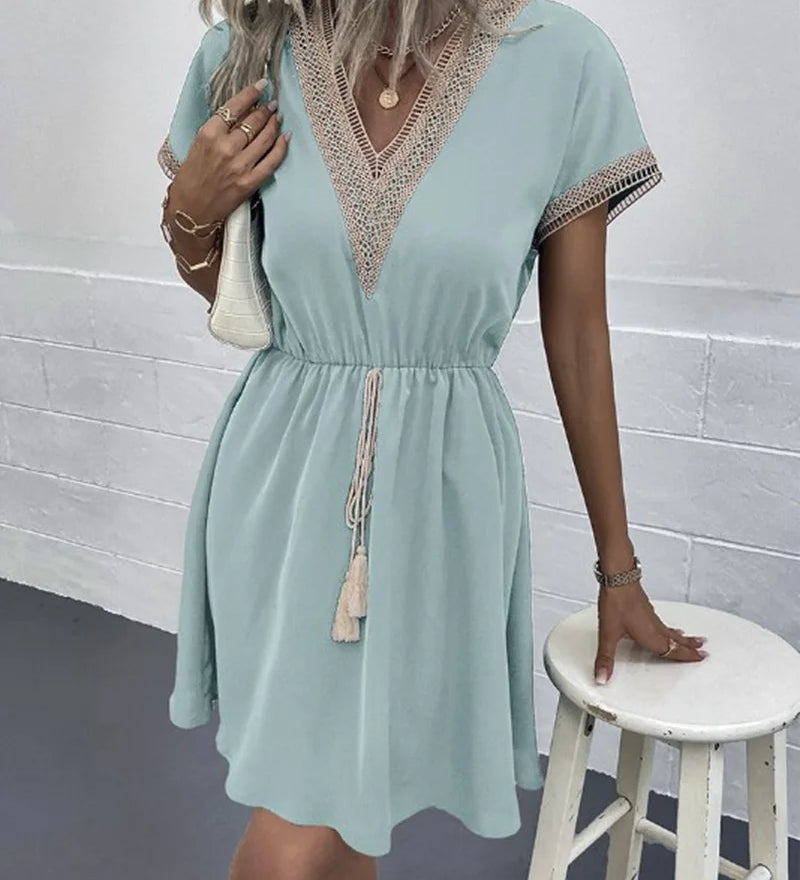 Sabrina - Elegancka sukienka boho - widok 2