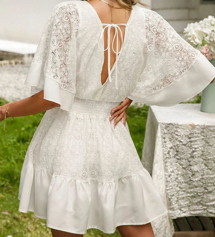 Carole - Koronkowa sukienka boho - widok 2