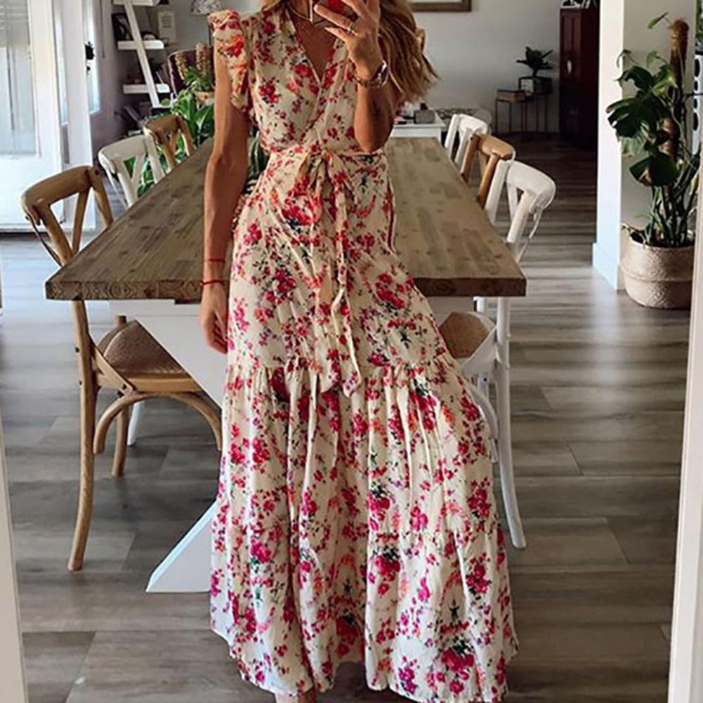 Shera - Sukienka maxi w kwiaty - widok 2