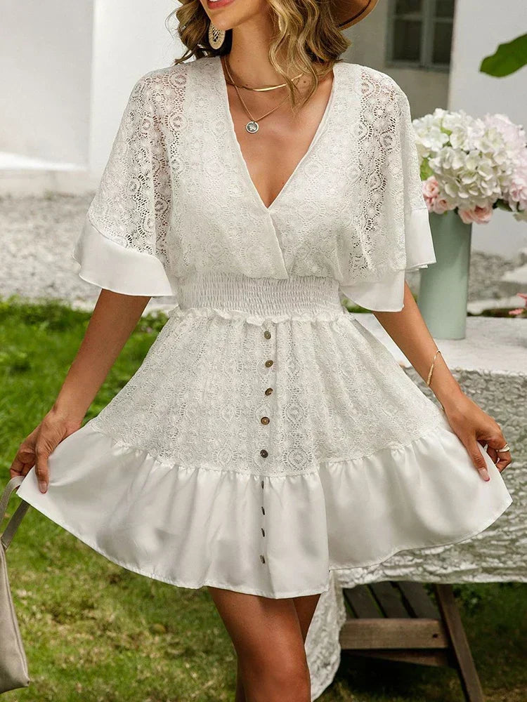 Carole - Koronkowa sukienka boho - widok 3