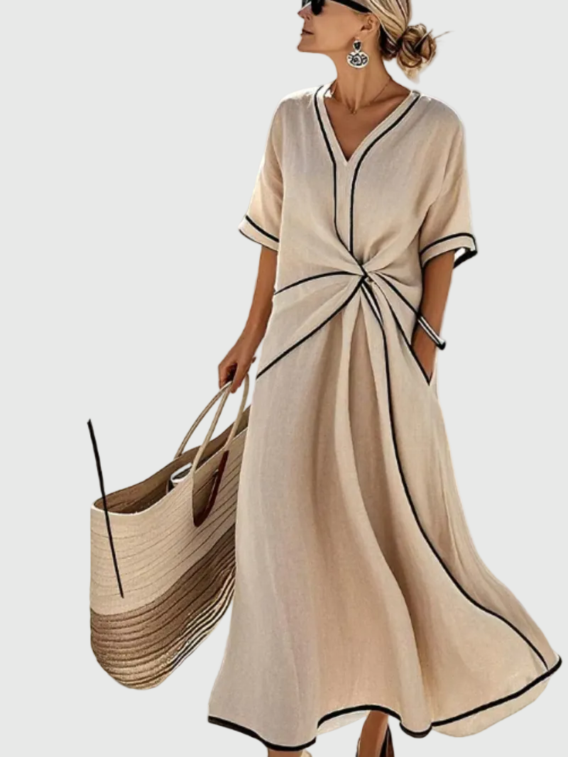 Helena | Drapowana sukienka maxi | Iwona Warszawa