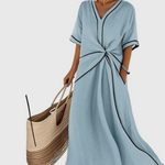Helena | Drapowana sukienka maxi - widok 2
