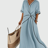Helena | Drapowana sukienka maxi - widok 2