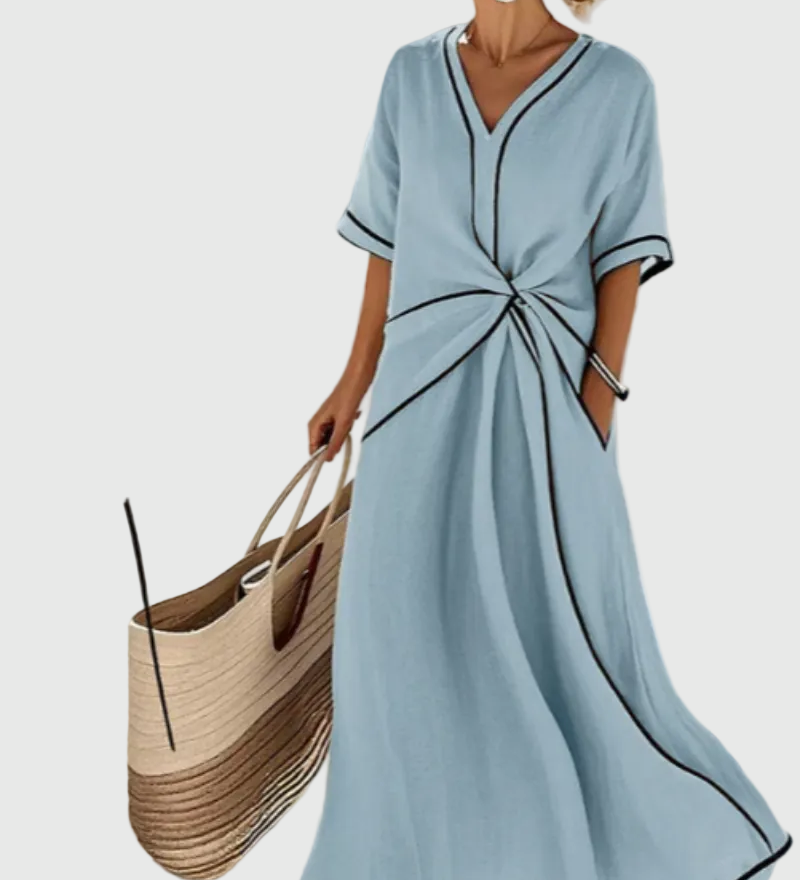 Helena | Drapowana sukienka maxi - widok 2