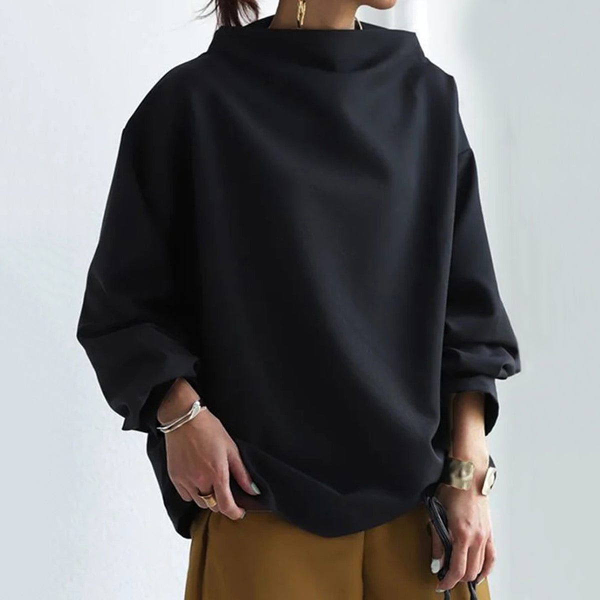 Lisa | Sweter casual ze stójką - widok 7