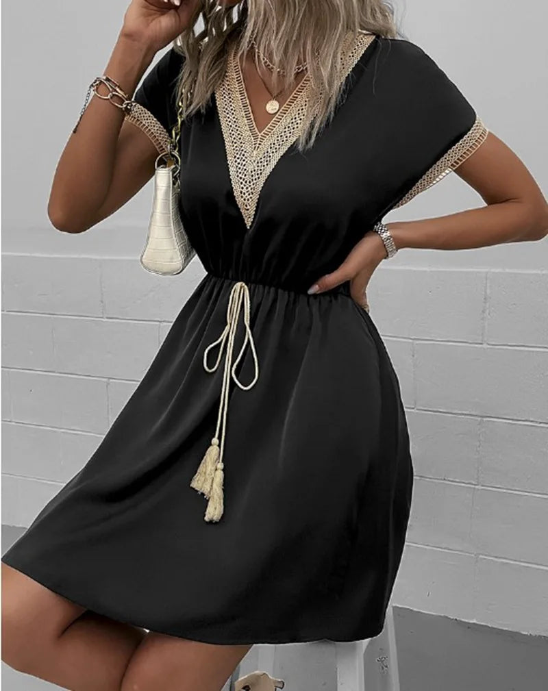 Sabrina - Elegancka sukienka boho - widok 3