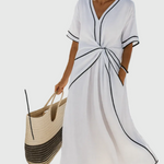 Helena | Drapowana sukienka maxi - widok 3