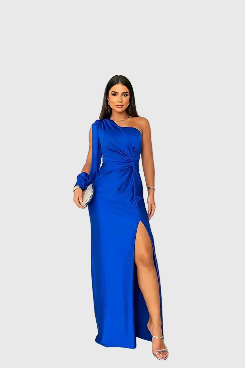 Melyssa | Elegancka zwiewna wieczorowa sukienka maxi - widok 5
