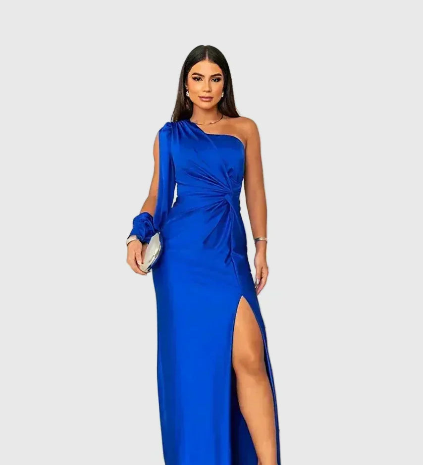 Melyssa | Elegancka zwiewna wieczorowa sukienka maxi - widok 5