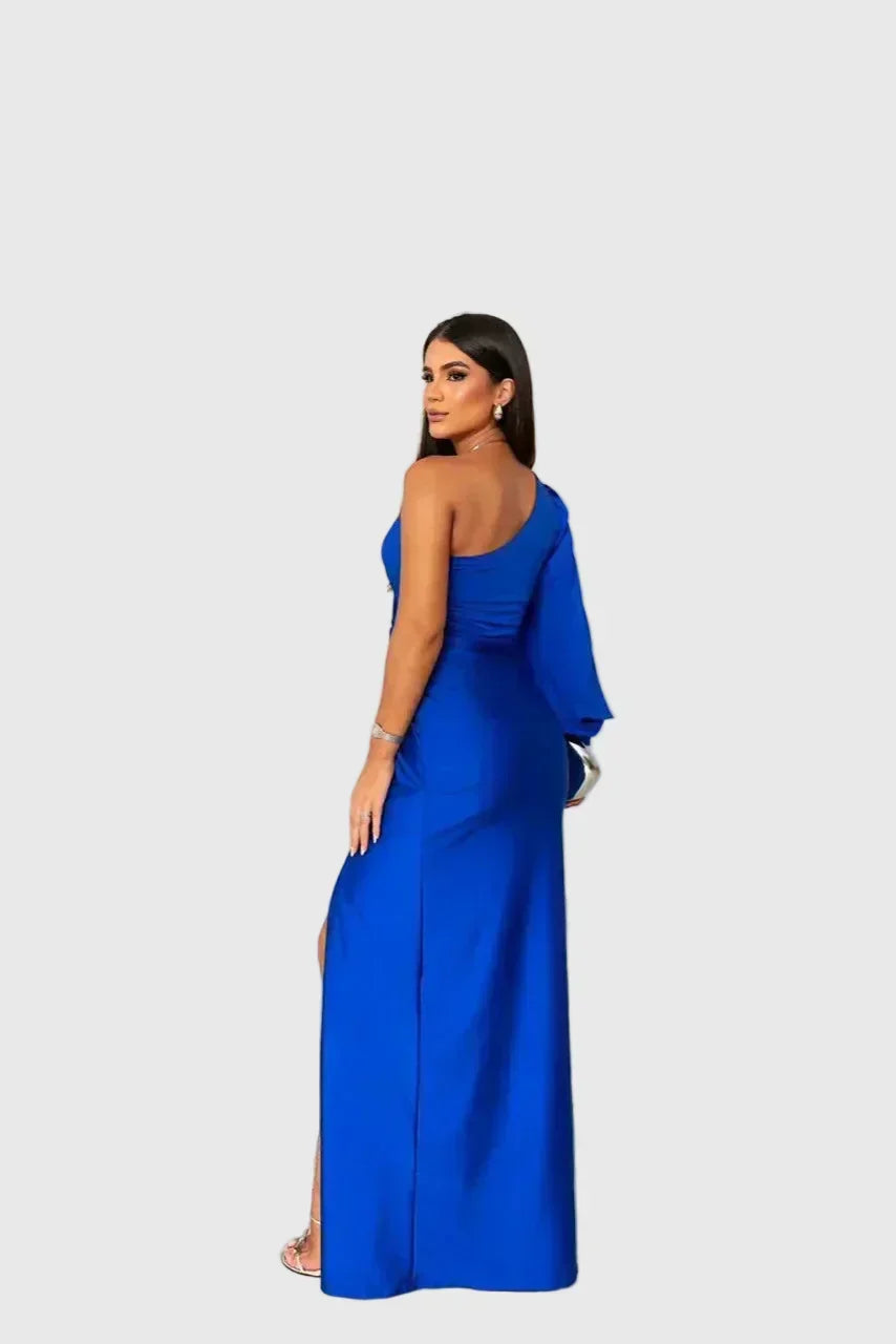 Melyssa | Elegancka zwiewna wieczorowa sukienka maxi - widok 6