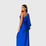 Melyssa | Elegancka zwiewna wieczorowa sukienka maxi - widok 6