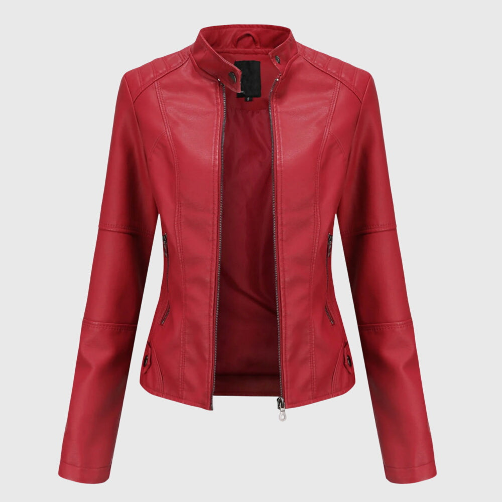 Giorgina™ - Elegancka damska kurtka skórzana - widok 5