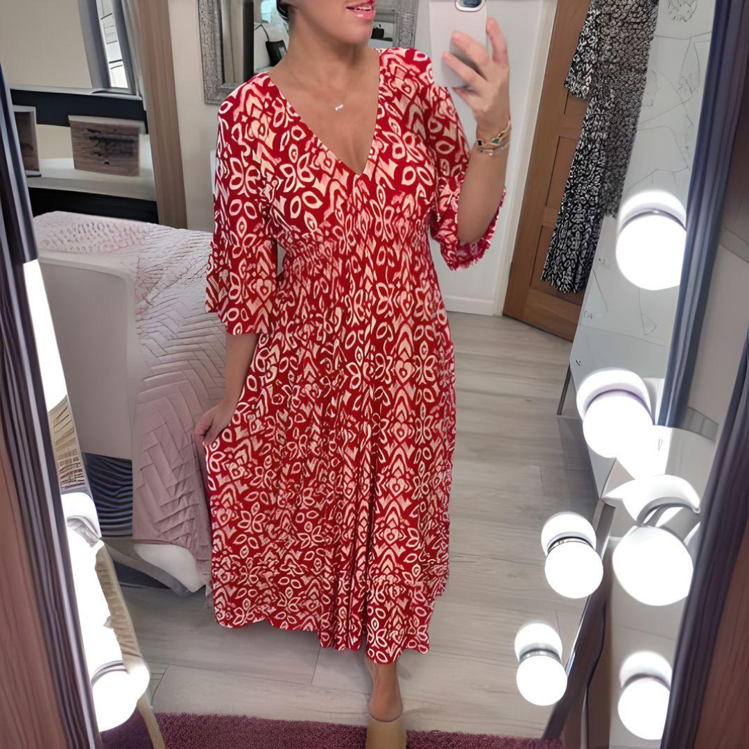 Lillia - Sukienka boho z nadrukiem | Iwona Warszawa
