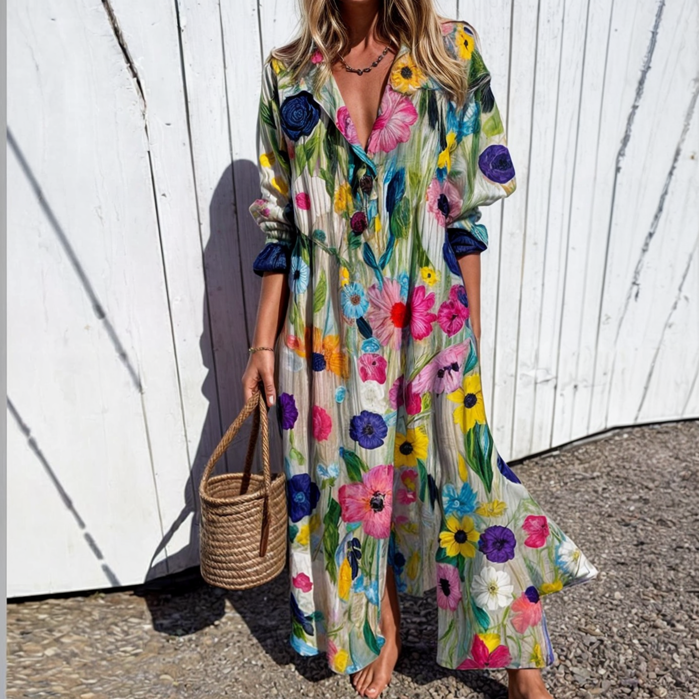 Marissa - Elegancka lekka sukienka - widok 18
