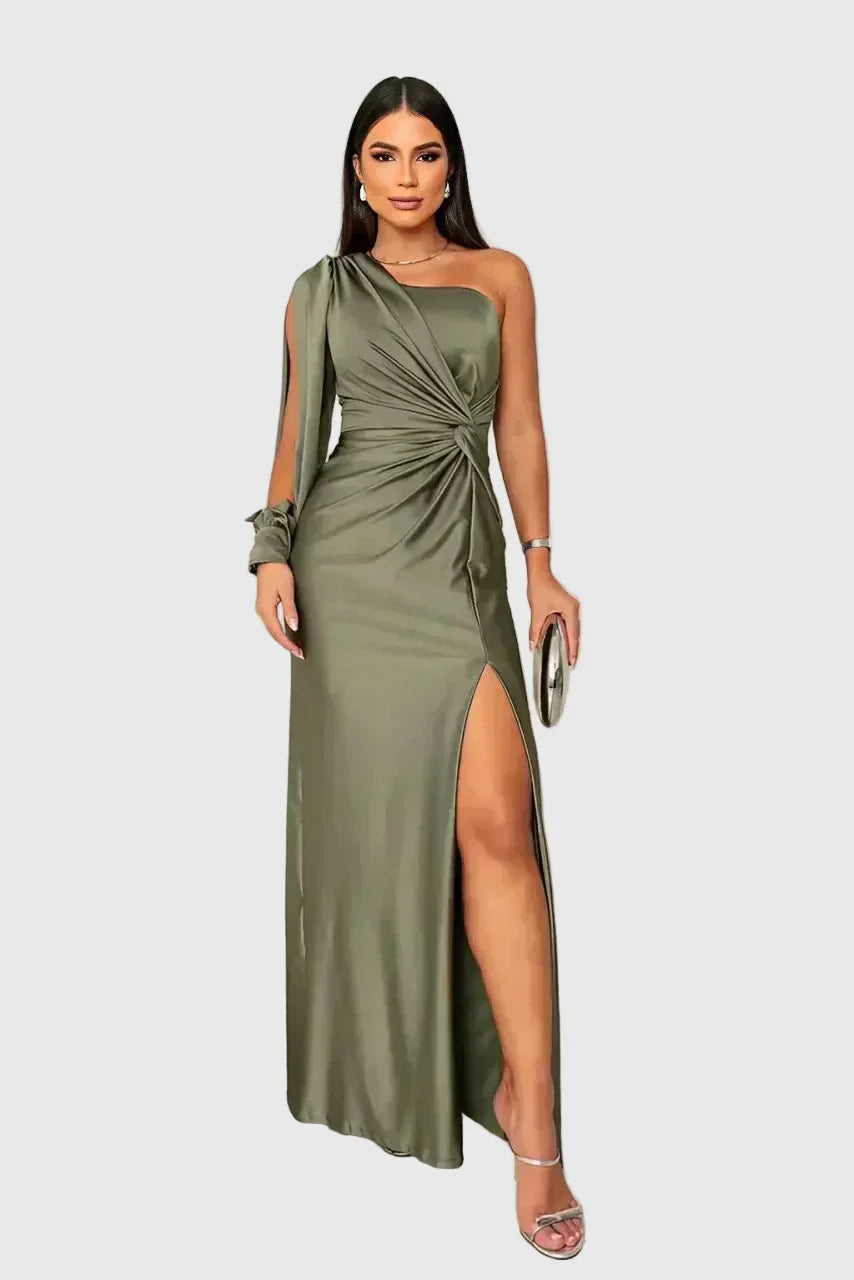 Melyssa | Elegancka zwiewna wieczorowa sukienka maxi | Iwona Warszawa