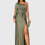 Melyssa | Elegancka zwiewna wieczorowa sukienka maxi | Iwona Warszawa