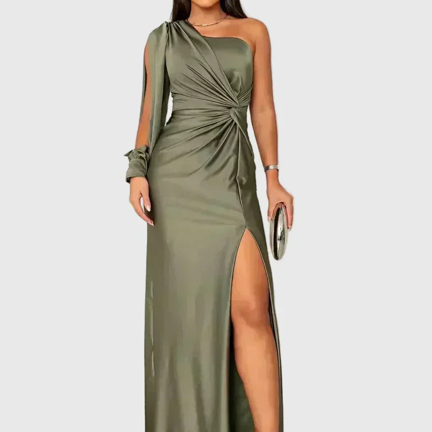 Malwina | Elegancka zwiewna wieczorowa sukienka maxi | Iwona Warszawa