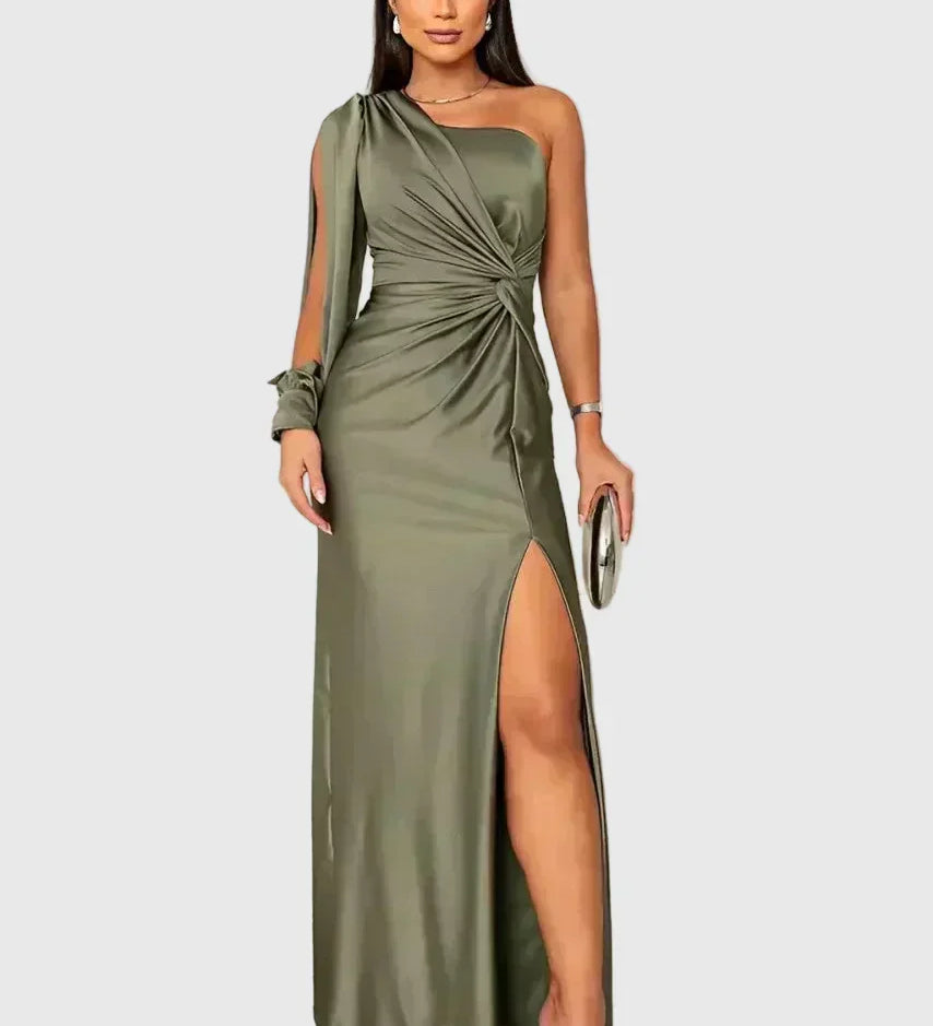 Melyssa | Elegancka zwiewna wieczorowa sukienka maxi | Iwona Warszawa