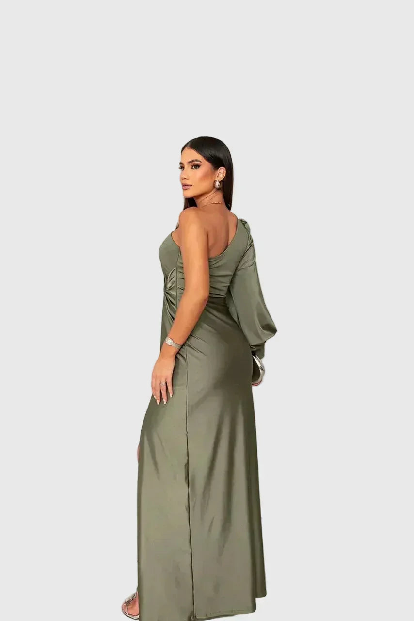 Melyssa | Elegancka zwiewna wieczorowa sukienka maxi - widok 2