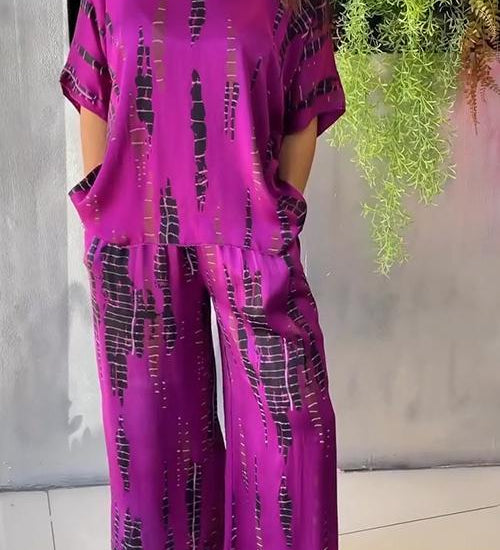 Marie - Komplet casual z nadrukiem - widok 4