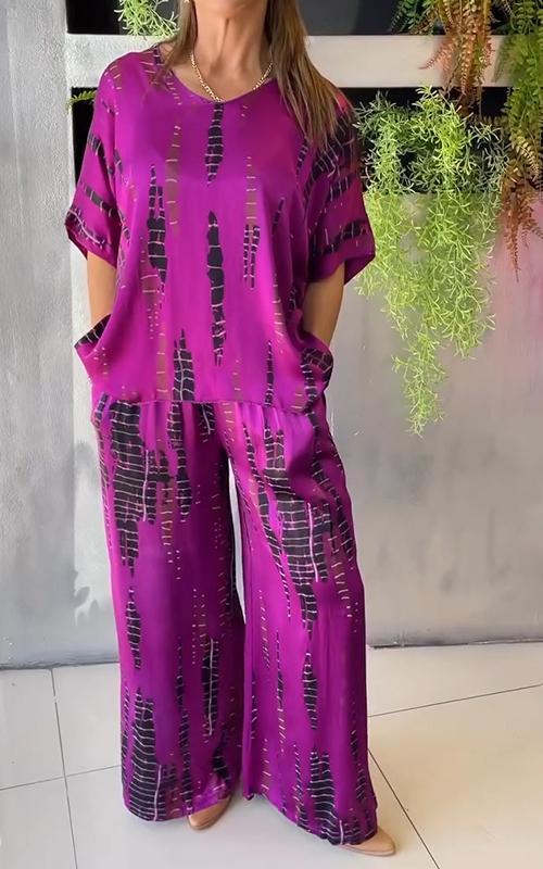 Marie - Komplet casual z nadrukiem - widok 4
